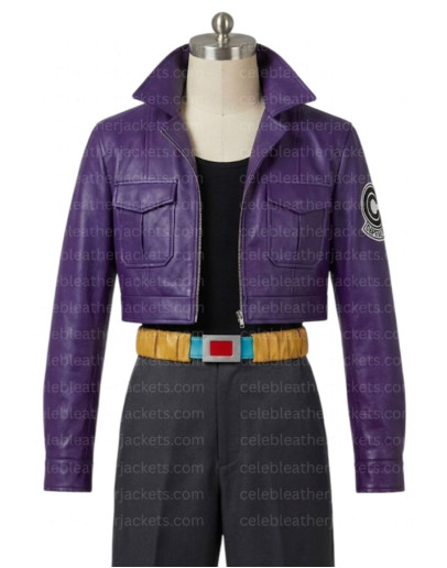 Future Trunks Dragon Ball Z Purple Leather Jacket