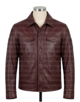 Elon Musk Maroon Leather Jacket