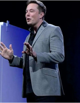Elon Musk Gray Blazer