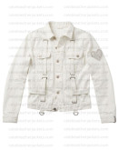 Justin Bieber White Denim Jacket