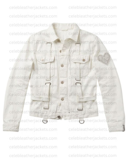 Justin Bieber White Denim Jacket