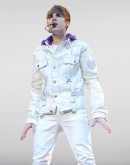 Justin Bieber White Denim Jacket