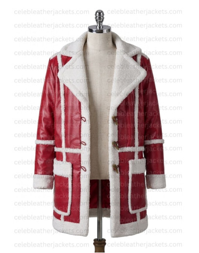 Red One (Santa Claus) J.k. Simmons Suede Leather Coat