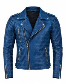 Alex Turner Blue Leather Jacket