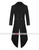 Wedding Party Steampunk Tailcoat Black Cotton Jacket