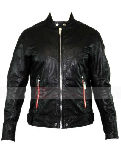 Designer Men L Reed Black Biker Motorcycle Leather Jacket Designer Men L Reed Black Biker Motorcycle Leather Jacket