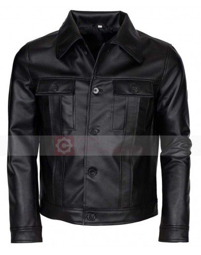 Elvis Presley Black Rockstar Leather Costume Jacket