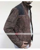 Han Solo A Star Wars Story Brown Distressed Suede Leather Jacket Han Solo A Star Wars Story Brown Distressed Suede Leather Jacket