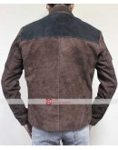 Han Solo A Star Wars Story Brown Distressed Suede Leather Jacket Han Solo A Star Wars Story Brown Distressed Suede Leather Jacket