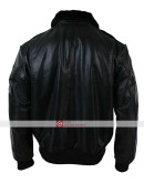 Aviatrix Mens Black Aviator Fur Leather Jacket