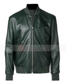 Paul Smith Slim Fit Green Bomber Leather jacket