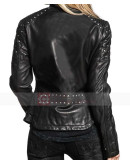 WOMEN Affliction LOVES ME NOT Black LEATHER JACKET