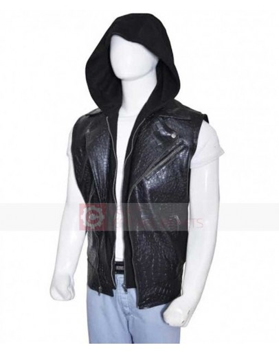 AJ Styles WWE Hoodie Leather Vest