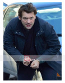 Ephraim Goodweather The Strain (Corey Stoll) Black Cotton/Leather Coat