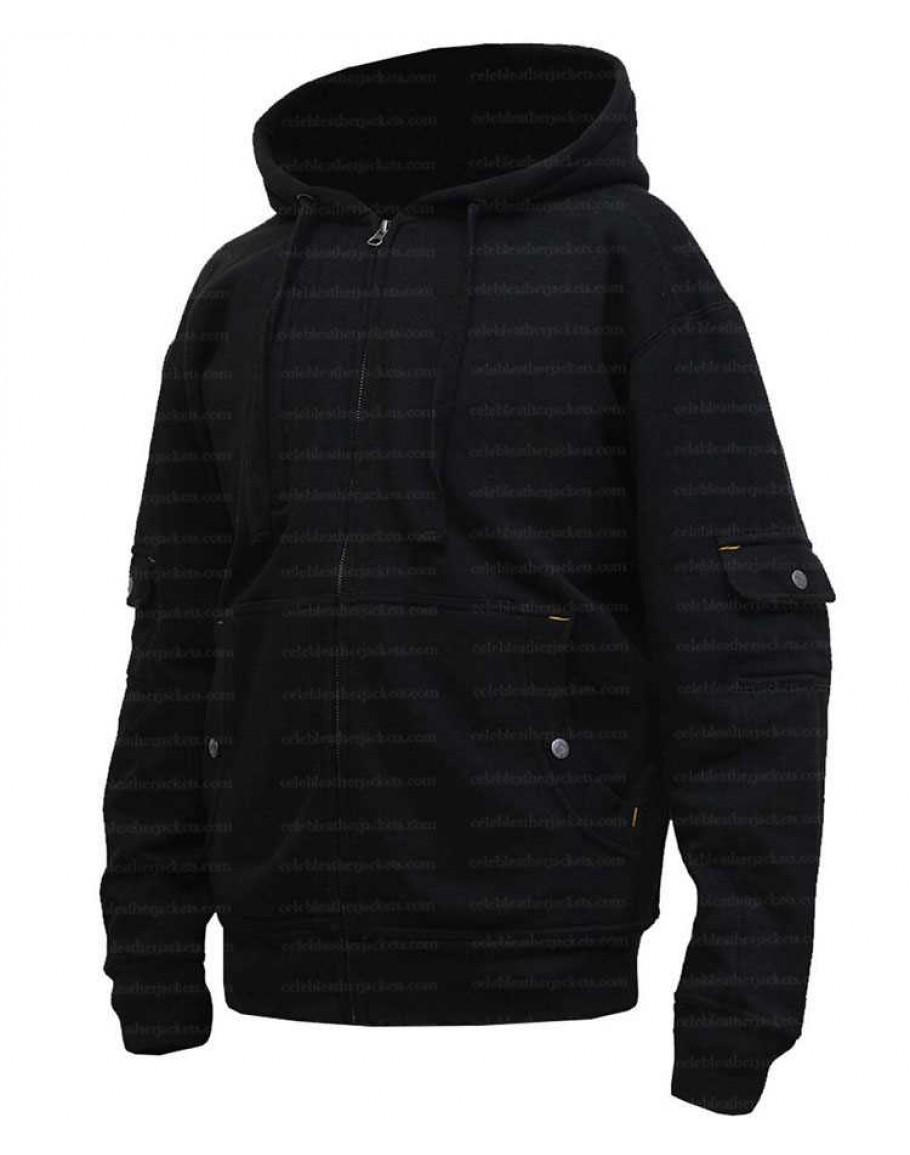 Buy Black Hoodie Jacket Men's | Plain Fleece Hoodie