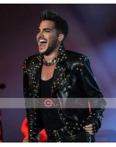 Adam Lambert Concert 2018 Studded Leather Jacket