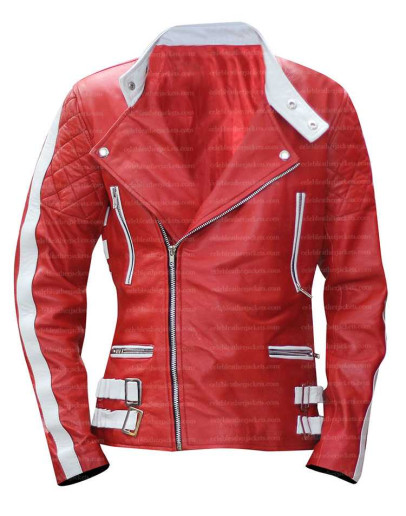Axl Rose Red Costume Leather jacket