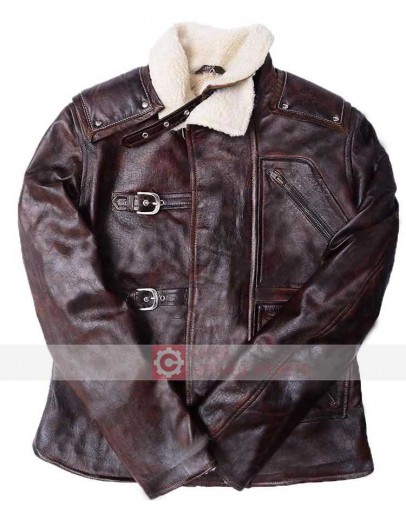 BJ Blazkowicz William Wolfenstein Brown Fur Collar Leather Jackets