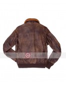 G1 Fur Collar Air Force Aviator Men Distressed Leather jacket