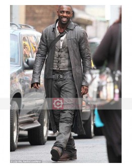 Idris Elba The Dark Tower (Roland Deschain) Black Leather Trench Coat