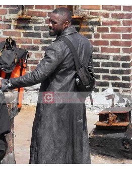 Idris Elba The Dark Tower (Roland Deschain) Black Leather Trench Coat