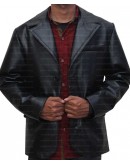 Mens Two Button Sheepskin Leather Blazer Jacket