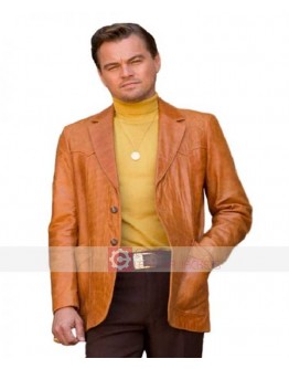 Once Upon a Time in Hollywood Leonardo DiCaprio Brown Leather Coat
