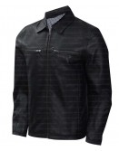 Cafe Racer Black Shirt Collar Leather Jacket