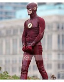 The Flash Season 5 Grant Gustin Costume Leather Jacket
