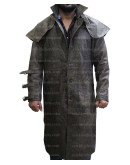 Mens Western Duster Trench Leather Coat