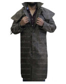 Mens Western Duster Trench Leather Coat