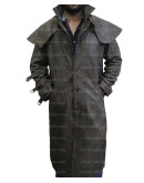 Mens Western Duster Trench Leather Coat