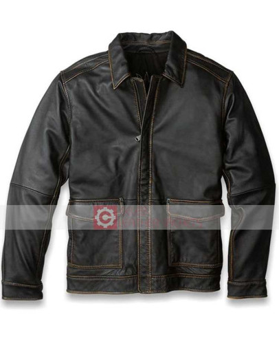 Tommy Bahama Stamped Leather Jacket
