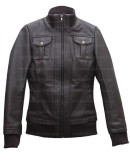 Aviator Women's Brown Flight Leather Bomber Jacket 