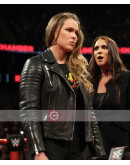 WWE Ronda Jean Rousey Biker Leather Jacket