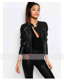 Singer Ariana Grande Biker Leather Jacket
