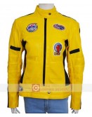 Kill Bill Uma Thurman Yellow Biker Leather Jacket