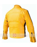 Kill Bill Uma Thurman Yellow Biker Leather Jacket