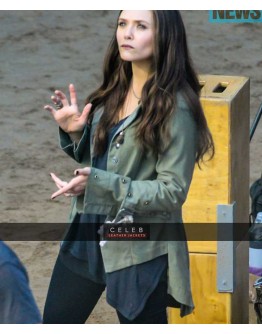 Captain America Civil War Elizabeth Olsen (Scarlet Witch) Green Jacket