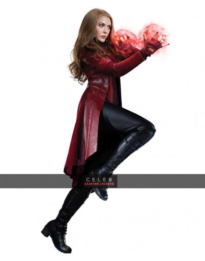 Captain America Civil War Scarlet Witch Red Coat