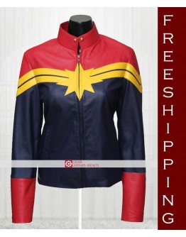 Carol Danvers Captain Comics Leather Jacket