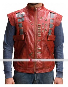 Guardians of The Galaxy (Peter Quill) Chris Pratt Leather Vest 