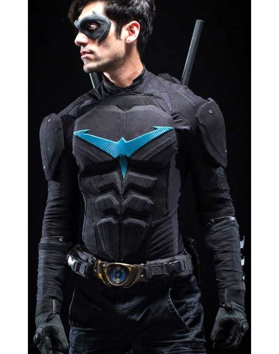 Leatheromatic Mens Danny Shepherd Mens Nightwing Dick Grayson Leather Jacket