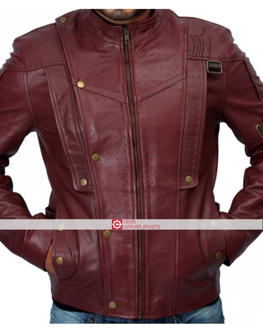 Details about   Guardians of the Galaxy 2 Star Lord Chris Pratt Synthetic Leather Jacket