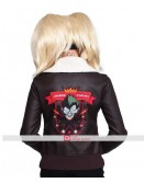 Harley Quinn Bombshell Bomber Faux Leather Jacket