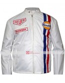 Steve McQueen Le Mans White Gulf Jacket