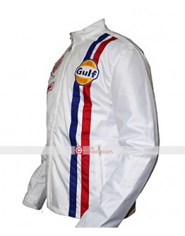 Steve McQueen Le Mans White Gulf Jacket