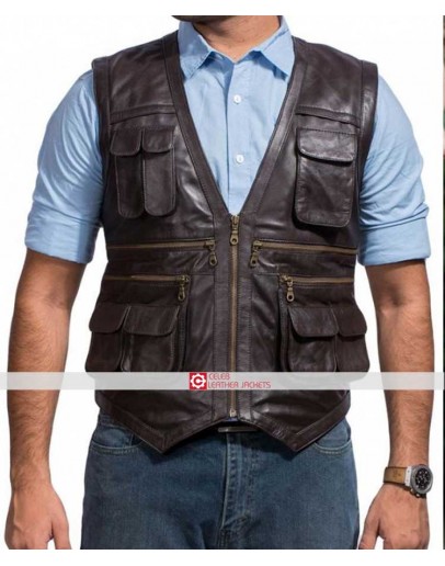 Owen Jurassic World Movie Chris Pratt Leather Vest