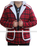 Deadpool Ryan Reynolds Red Shearling Jacket
