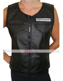 Sons Of Anarchy Women Leather Vest
